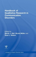 Cover: Handbook of Qualitative Research in Communication Disorders - Psychology Press Ltd