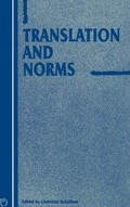 Cover: Translation and Norms - Multilingual Matters
