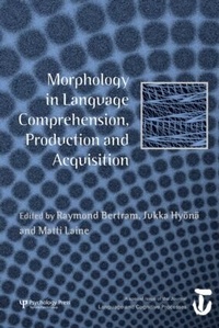 Abbildung von: Morphology in Language Comprehension, Production and Acquisition - Psychology Press Ltd