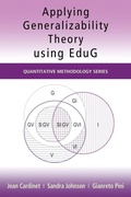 Cover: Applying Generalizability Theory using EduG - Routledge
