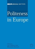 Cover: Politeness in Europe - Multilingual Matters