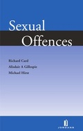 Cover: Sexual Offences - Jordan Publishing
