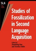 Cover: Studies of Fossilization in Second Language Acquisition - Multilingual Matters