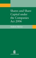 Cover: Shares and Share Capital under the Companies Act 2006 - Jordan Publishing