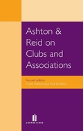 Cover: Ashton & Reid on Clubs and Associations - Jordan Publishing