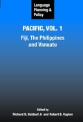 Cover: Language Planning and Policy in the Pacific, Vol 1 - Multilingual Matters