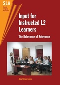 Cover: Input for Instructed L2 Learners - Multilingual Matters