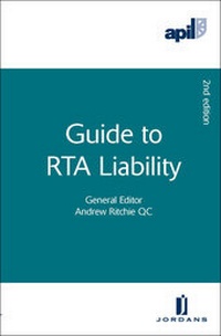 Enlarge image Cover: APIL Guide to RTA Liability - Jordan Publishing