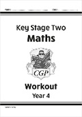 Cover: KS2 Maths Workout - Year 4 - Coordination Group Publications Ltd (CGP)