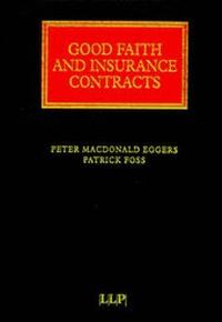 Abbildung von: Good Faith in Insurance Contracts - LLP Professional Publishing
