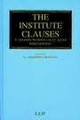 Cover: The Institute Clauses - LLP Professional Publishing