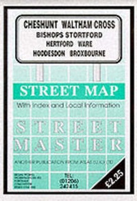 Abbildung von: Cheshunt, Waltham Cross, Hertford, Bishops Stortford, Broxbourne, Ware, Hoddesdon - Streetmaster