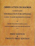 Cover: Observations on Swords, 1844 and 1894 Editions - Air Pilot Publisher Ltd
