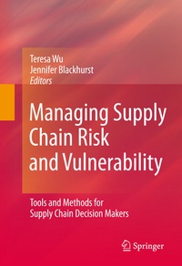 Enlarge image Cover: Managing Supply Chain Risk and Vulnerability - Springer