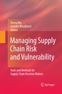 Cover: Managing Supply Chain Risk and Vulnerability - Springer