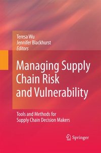 Enlarge image Cover: Managing Supply Chain Risk and Vulnerability - Springer