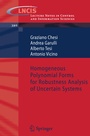 Cover: Homogeneous Polynomial Forms for Robustness Analysis of Uncertain Systems - Springer