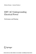 Cover: EHV AC Undergrounding Electrical Power - Springer