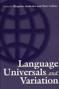 Cover: Language Universals and Variation - Praeger Publishers Inc