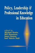 Cover: Policy, Leadership and Professional Knowledge in Education - SAGE Publications Ltd