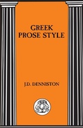 Cover: Greek Prose Style - Bristol Classical Press