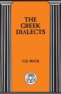 Cover: The Greek Dialects - Bristol Classical Press