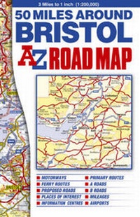 Abbildung von: 50 Miles Around Bristol Road Map - Geographers' A-Z Map Co Ltd