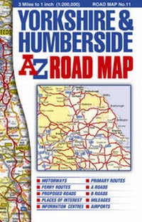 Abbildung von: Yorkshire and Humberside Road Map - Geographers' A-Z Map Co Ltd