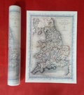 Cover: Railway Map of England and Wales 1852 - Old Map Supplied Rolled in a Clear Two Part Presentation Tube - Print Size 45cm x 32cm - Mapseeker Archive Publishing