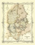 Cover: H Collins Map of Denmark 1852 - Mapseeker Archive Publishing