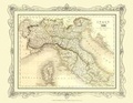 Cover: H Collins Map of Northern Italy 1852 - Mapseeker Archive Publishing