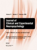 Cover: Special Issue Dedicated to the Memory of Arthur L. Benton - Psychology Press Ltd