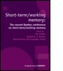 Cover: Short Term/Working Memory: Second Quebec Conference on Short-Term/Working - Psychology Press Ltd