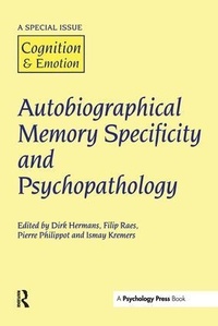 Enlarge image Cover: Autobiographical Memory Specificity and Psychopathology - Routledge