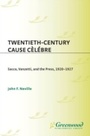 Cover: Twentieth-Century Cause Celebre - Praeger Publishers Inc