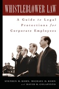 Cover: Whistleblower Law - Praeger Publishers Inc