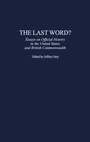 Cover: The Last Word? - Praeger Publishers Inc