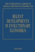 Cover: Recent Developments in Evolutionary Economics - Edward Elgar Publishing