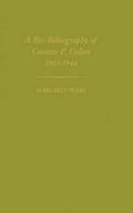 Cover: A Bio-Bibliography of Countee P. Cullen, 1903-1946 - Praeger Publishers Inc