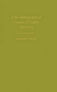 Enlarge image Cover: A Bio-Bibliography of Countee P. Cullen, 1903-1946 - Praeger Publishers Inc