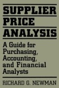 Cover: Supplier Price Analysis - Praeger Publishers Inc