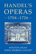 Cover: Handel's Operas, 1704-1726 - Boydell Press