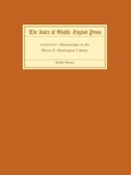 Cover: The Index of Middle English Prose Handlist I - D.S. Brewer