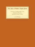 Cover: The Index of Middle English Prose, Handlist IX - D.S. Brewer