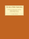 Cover: The Index of Middle English Prose Handlist VIII - D.S. Brewer