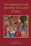 Cover: A Companion to the Middle English Lyric - D.S. Brewer
