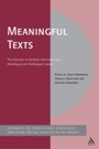 Cover: Meaningful Texts - Continuum International Publishing Group Ltd.