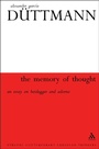 Cover: Memory Of Thought - Continuum International Publishing Group Ltd.