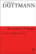 Cover: Memory Of Thought - Continuum International Publishing Group Ltd.