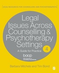 Cover: Legal Issues Across Counselling & Psychotherapy Settings - SAGE Publications Ltd